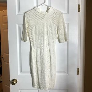 NWOT Bebe white body-con dress
